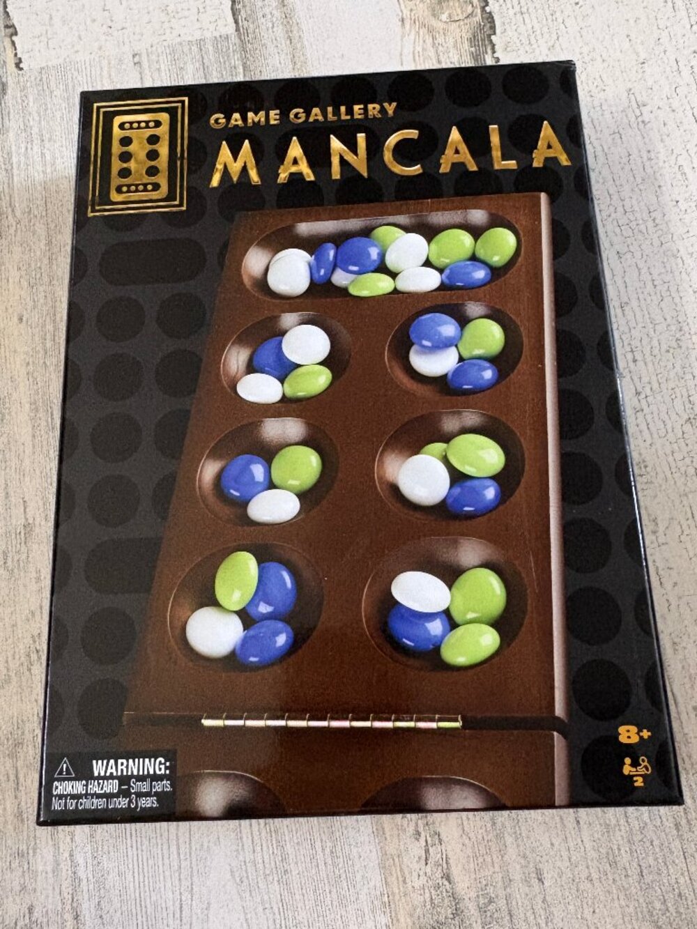 NEW Game Gallery Mancala w/ Wood Board